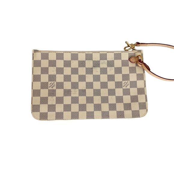 LOUIS VUITTON Damier Azur (Neverfull MM ) Pouch Bag 💼 AR1158 - Picture 2 of 16